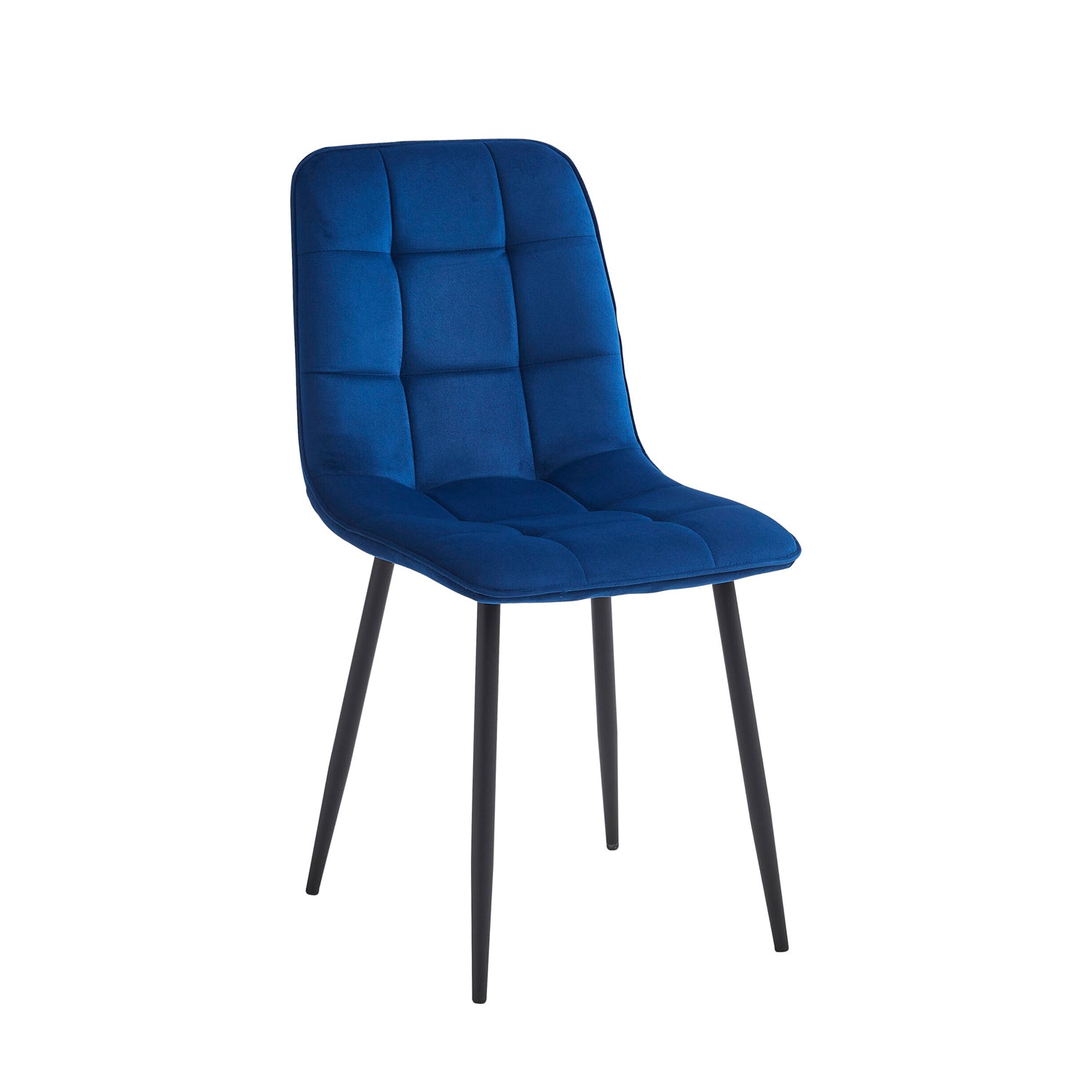 Ela  Esszimmerstuhl - Blau - Samt