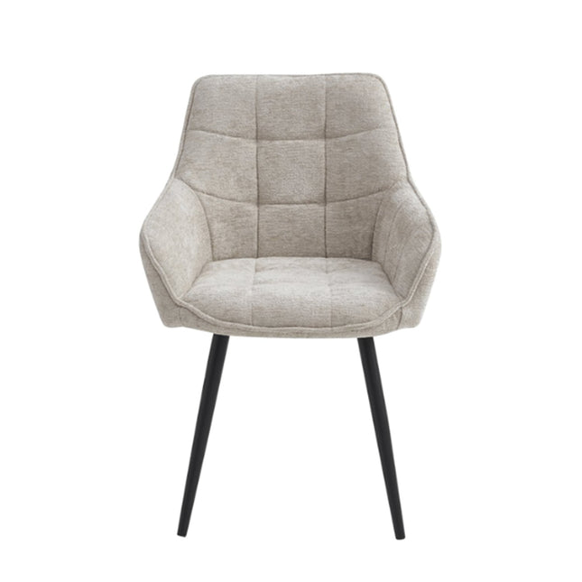 2 Stück Orlando Esszimmerstuhl - Beige Chenille