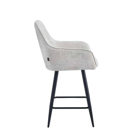 2 Stück Belissima Barhocker - Beige - Chenille