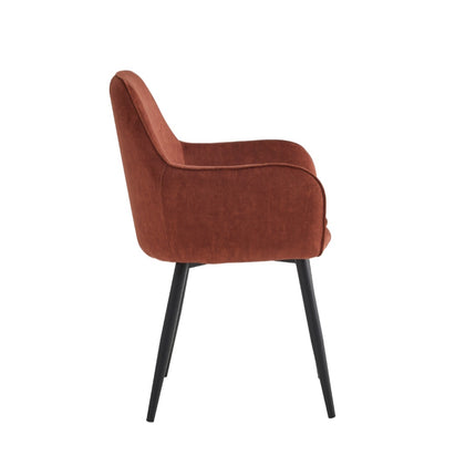 2 Stück Esszimmerstuhl - Levan - Oxidrood - Adoré Velvet