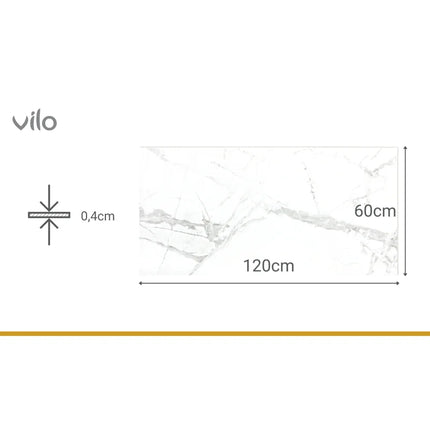 SPC Wandpaneel Calacatta Snow- 120x60cm|4mm – Marmoroptik- Wasserdicht- Stück Preis