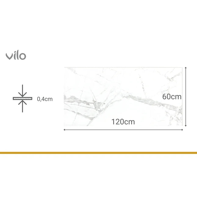 SPC Wandpaneel Calacatta Snow- 120x60cm|4mm – Marmoroptik- Wasserdicht- Stück Preis