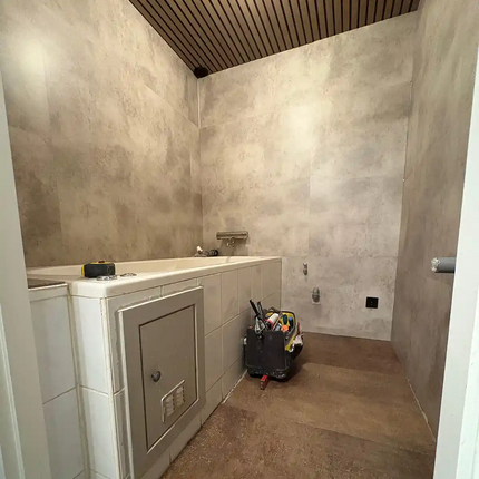 SPC Wandplatte in Marmoroptik Beton Beige 120x60cm