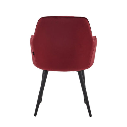 2 Stück Lavinia Esszimmerstuhl - Bordeaux Samt