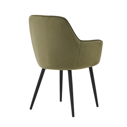 2 Stück Esszimmerstuhl - Levan - Grün - Velvet