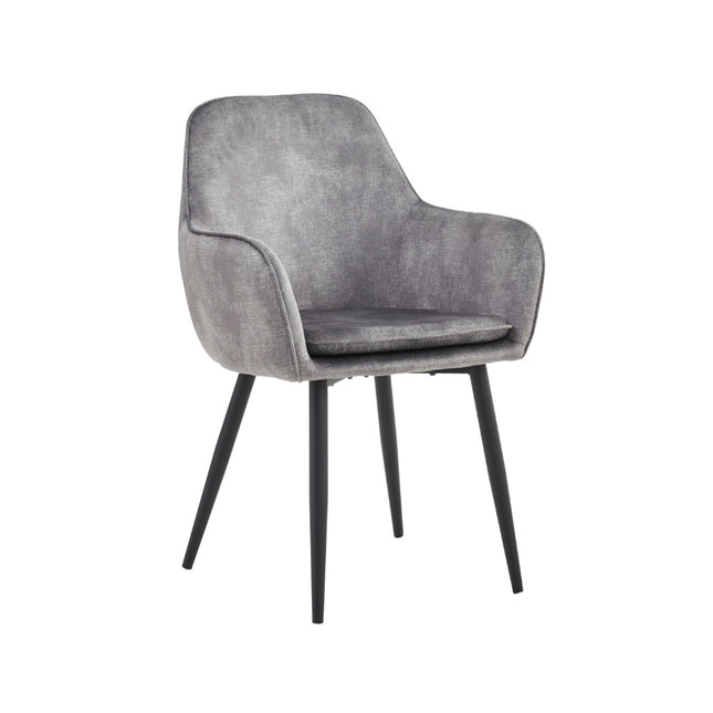 2 Stück Esszimmerstuhl - Levan - Grey - Adoré Velvet