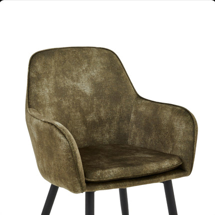 2 Stück Esszimmerstuhl - Levan - Grün - Adoré Velvet