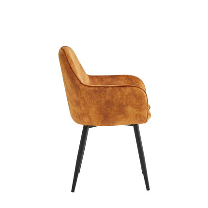 2 Stück Esszimmerstuhl - Levan - Okergeel 915 - Adoré Velvet