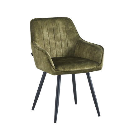 2 Stück Ozzy Esszimmerstuhl – Grüner Adore Samt