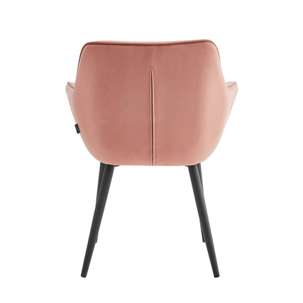 2 Stück Luna Esszimmerstuhl - Rosa Samt