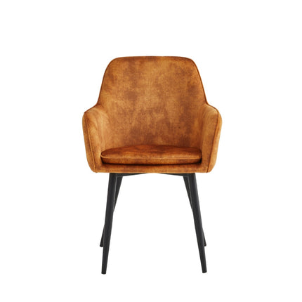 2 Stück Esszimmerstuhl - Levan - Okergeel 915 - Adoré Velvet