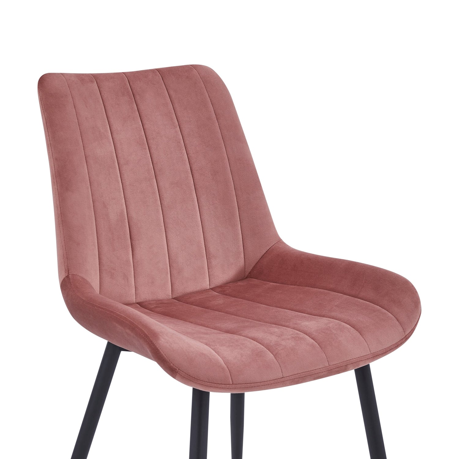 Verta Esszimmerstuhl - Rosa Samt