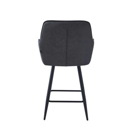 2 Stück New York Barhocker – Anthrazit - Mikrofaser