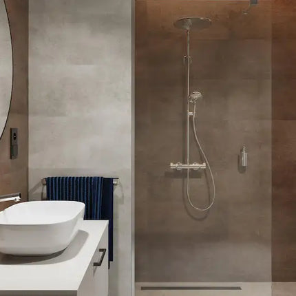 SPC Wandplatte in Marmoroptik Beton Beige 120x60cm