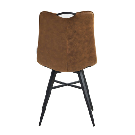 2 Esszimmerstuhl - Verty-Cognac - Mikrofaser