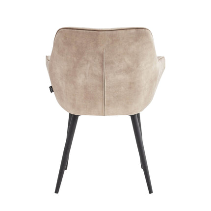 2 Stück Luna Esszimmerstuhl – Champagner – Adore Samt