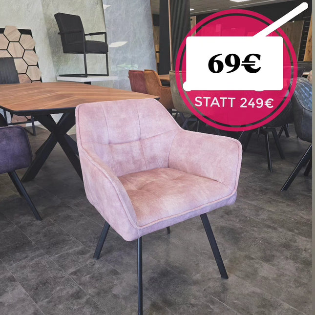 6 Stück Stuhl Hobbs Teupe aus Samt -selber Abholung