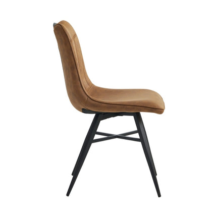 2 Esszimmerstuhl - Verty-Cognac - Mikrofaser