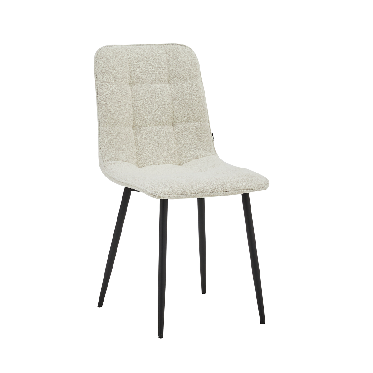 Ela Esszimmerstuhl - Weiß - Bouclé