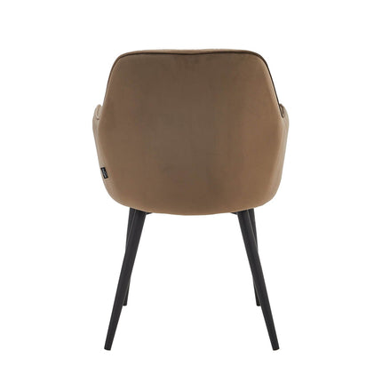 2 Stück Laura Esszimmerstuhl – Braun – Samt