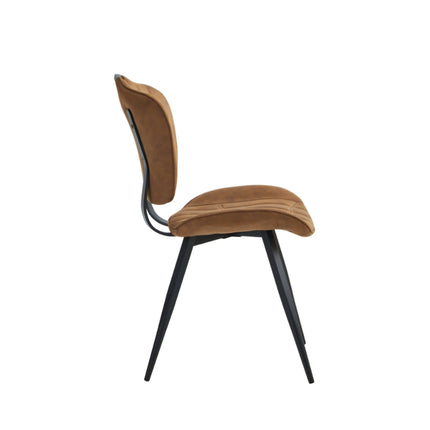 2 Esszimmerstuhl - Rondo-Cognac - Mikrofaser