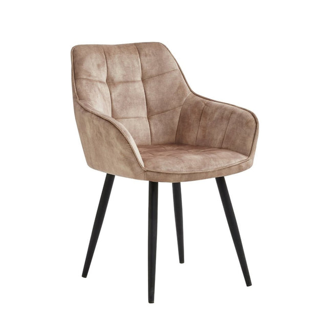 2 Stück OrlandoEsszimmerstuhl - Champagnerfarbener Adore-Samt