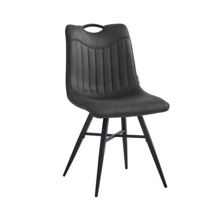 2 Esszimmerstuhl - Verty- Anthrazit - Mikrofaser