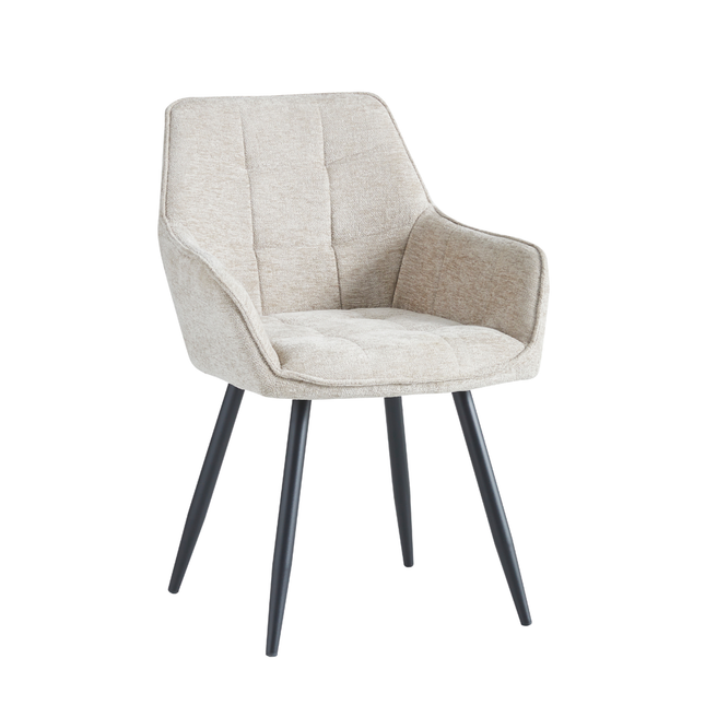 2 Stück Orlando Esszimmerstuhl - Champagne Chenille