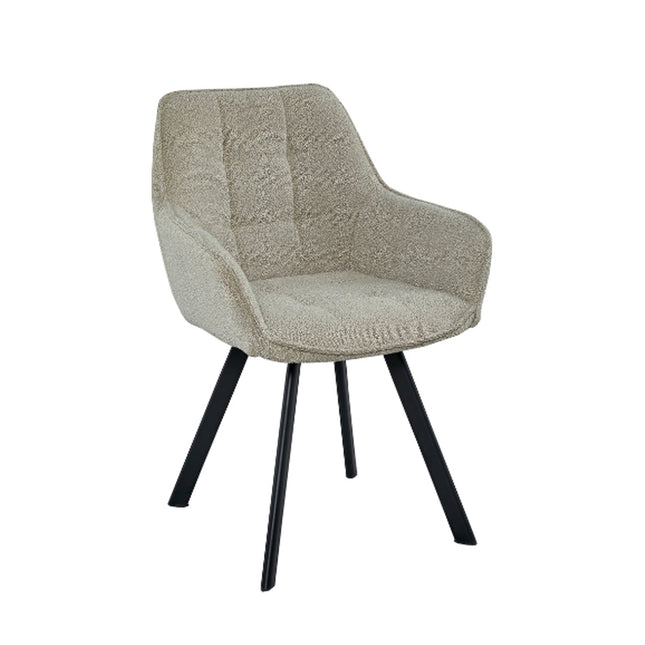 2 Stück Orlando Esszimmerstuhl - Beige Bouclé