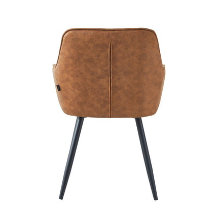 2 Stück Ozzy Esszimmerstuhl - Anthrazitfarbene Mikrofaser