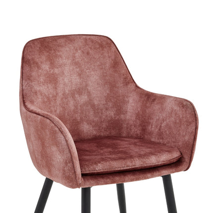 2 Stück Esszimmerstuhl - Levan - Rosa - Adoré Velvet