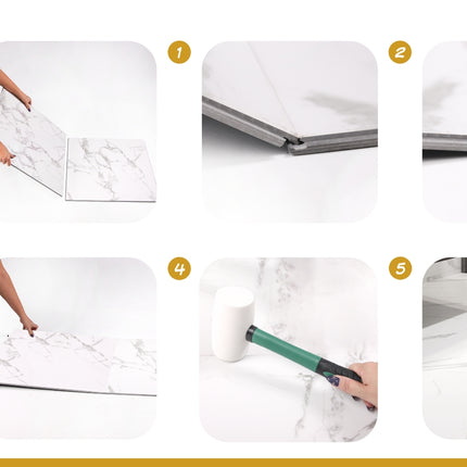 SPC Wandpaneel Ash Grey- 60x60cm|4mm – Marmoroptik- Wasserdicht- Stück Preis