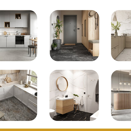 SPC Wandpaneel Ash Grey- 60x60cm|4mm – Marmoroptik- Wasserdicht- Stück Preis