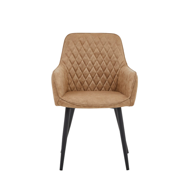 2 Beverly Esszimmerstuhl Sant– Moderner Polsterstuhl aus Mikrofaser - Metallbeinen