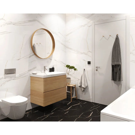 Calacatta Schwarz – SPC Vinylboden 60x60x0,5cm - Stückpreis