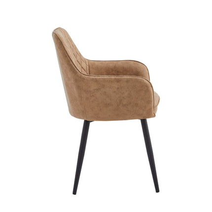 2 Stück Laura Esszimmerstuhl – Sand - Mikrofaser