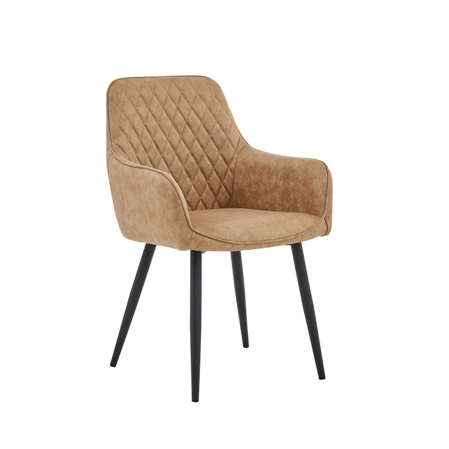 2 Beverly Esszimmerstuhl Sant– Moderner Polsterstuhl aus Mikrofaser - Metallbeinen