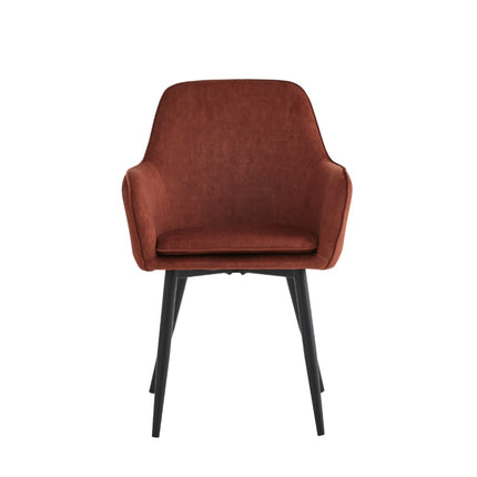 2 Stück Esszimmerstuhl - Levan - Oxidrood - Adoré Velvet