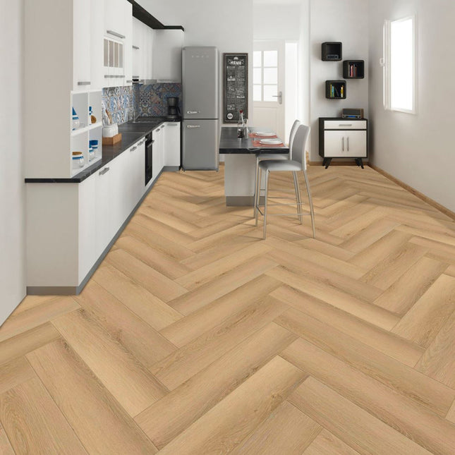 Sabine Click Vinylboden Fischgräte| 625 x 125 mm | 5 mm Stärke | 0,3 mm Nutzschicht-Quadratmeter