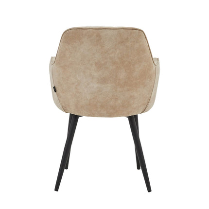 2 Stück Lavinia Esszimmerstuhl - Beige Mikrofaser