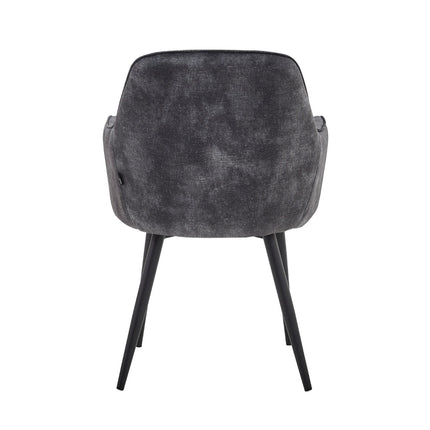 2 Stück Esszimmerstuhl - Levan - Anthrazit - Adoré Velvet