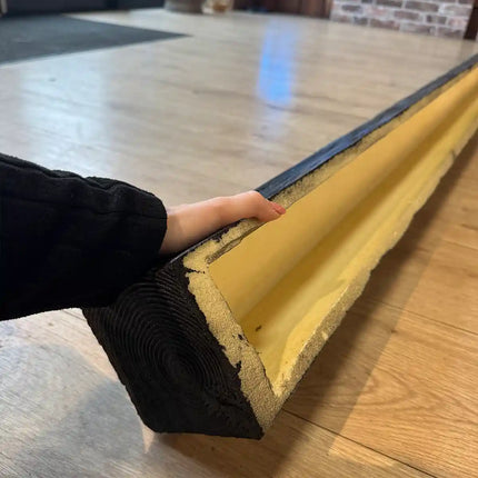 Dekorativer Balken Holz Schwarz 300x20x13