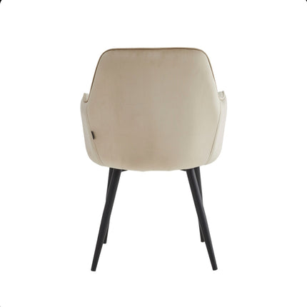 2 Stück Esszimmerstuhl - Levan - Beige - Velvet