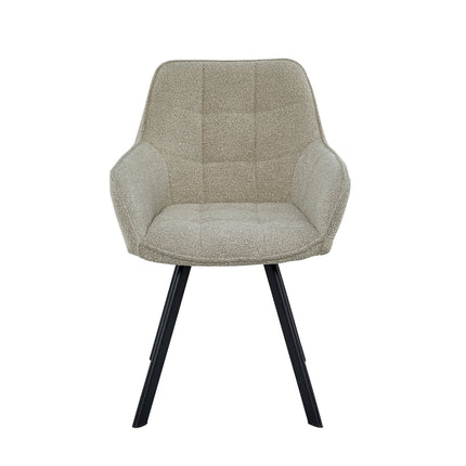 2 Stück Orlando Esszimmerstuhl - Beige Bouclé