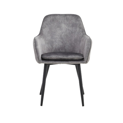 2 Stück Esszimmerstuhl - Levan - Grey - Adoré Velvet