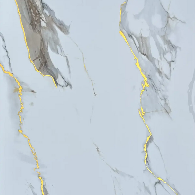 Carrara Gold - PVC-Wandpaneel in Marmoroptik
122x260x0.3cm