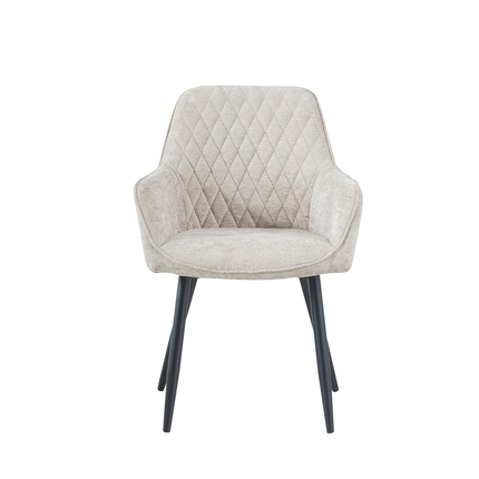 2 Stück Beverly Esszimmerstuhl – Taupe Chenille