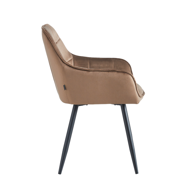 2 Stück Orlando Esszimmerstuhl - Braun Velvet