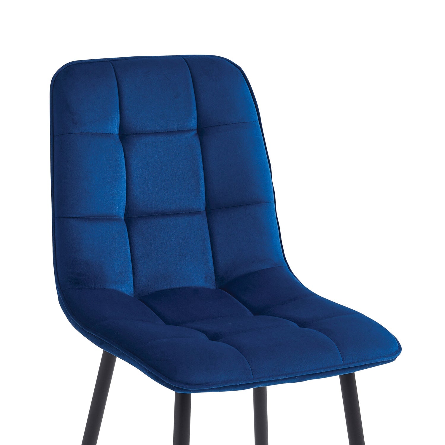 Ela  Esszimmerstuhl - Blau - Samt