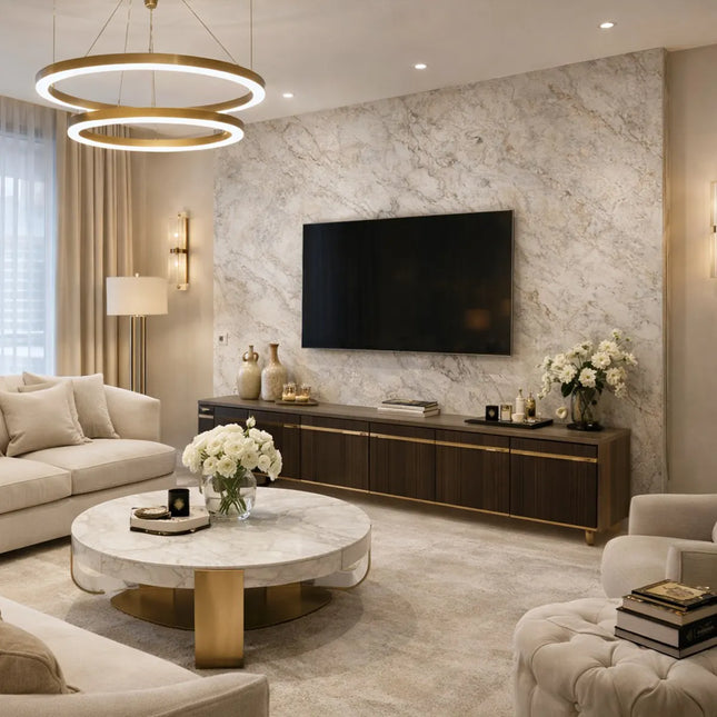 Beige Stone - Matt Wandpaneel in Marmoroptik
120x260x0.3cm